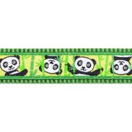 Obojek RD 15 mm x 24-36 cm - Panda Green