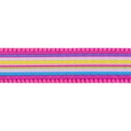 Postroj RD 15 mm x 36-54 cm - Horizontal Stripes Hot Pink