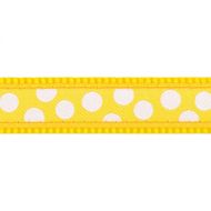 Obojek RD 12 mm x 20-32 cm - White Spots on Yellow