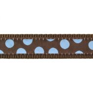 Obojek RD 12 mm x 20-32 cm - Blue Spots on Brown