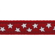 Postroj RD 12 mm x 30-44 cm - Stars White on Red