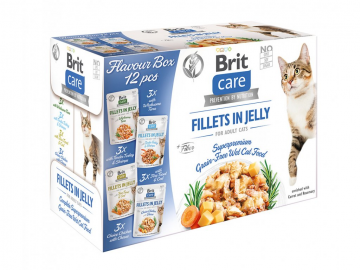 Brit Care Cat Flavour box Fillet in Jelly 4x3 pcs. 12x85g Brit Care Cat Flavour box Fillet in Jelly 4x3 pcs. 12x85g