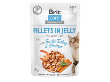 Brit Care Cat Fillets in Jelly with Tender Turkey & Shrimps 85g Brit Care Cat Fillets in Jelly with Tender Turkey & Shrimps 85g