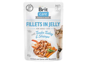 Brit Care Cat Fillets in Jelly with Tender Turkey & Shrimps 85g