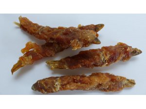 Rybička obalená kuřecím masem 10cm-250g Rybička obalená kuřecím masem 10cm-250g