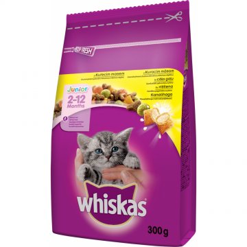 WHISKAS granule Junior s kuřecím 300g WHISKAS granule Junior s kuřecím 300g