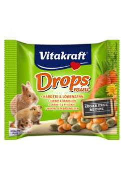 Vitakraft all Rodent poch. Carotties mini Drops 40g Vitakraft all Rodent poch. Carotties mini Drops 40g