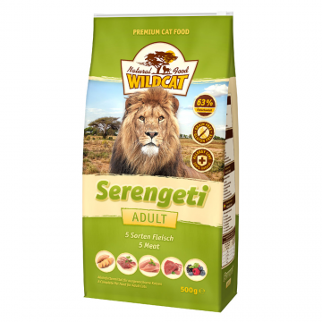 WildCat Serengeti Adult 500g - 5 druhů mas s…