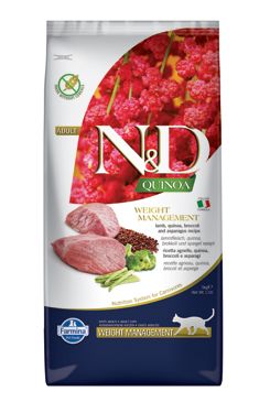 N&D Quinoa CAT Weight Management Lamb & Broccoli 5kg N&D Quinoa CAT Weight Management Lamb & Broccoli 5kg