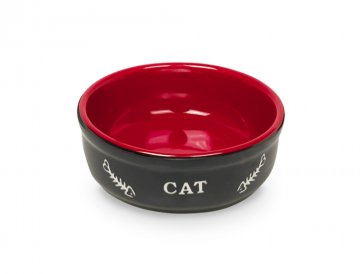 Nobby Cat keramická miska 13,5 cm černá