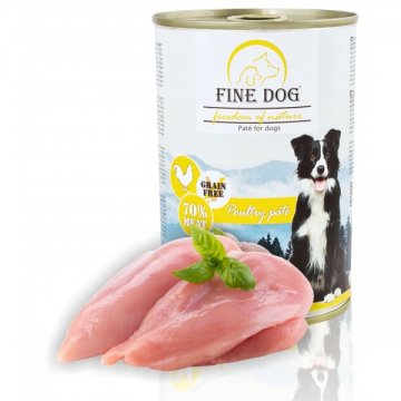 Fine Dog FoN konzerva pro psy drůbeží 70% masa…