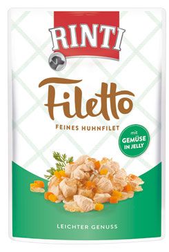 Rinti Dog Filetto kapsa kuře+zelenina v želé 100g Rinti Dog Filetto kapsa kuře+zelenina v želé 100g