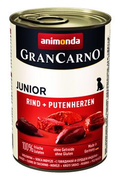 Animonda GRANCARNO konz. JUNIOR hov/krůt srdce 400g Animonda GRANCARNO konz. JUNIOR hov/krůt srdce 400g