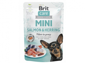 Brit Care Mini Salmon & Herring sterilised fillets in gravy 85g Brit Care Mini Salmon & Herring sterilised fillets in gravy 85g