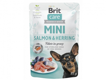 Brit Care Mini Salmon & Herring sterilised fillets in gravy 85g