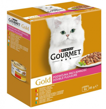 Gourmet Gold multipack  - směs dušených a grilovaných masových kousků 24x85g