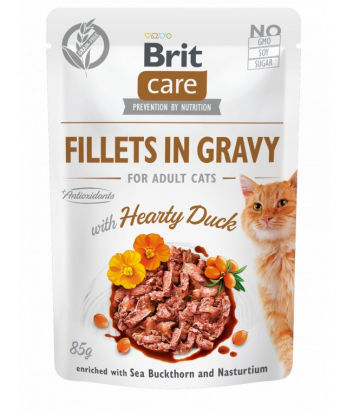 Brit Care Cat Fillets in Gravy with Hearty Duck…