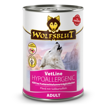 Wolfsblut VetLine konz. Hypoallergenic 395g - kůň s batáty