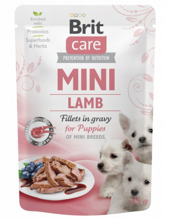 Brit Care Mini Puppy Lamb fillets in gravy 85g Brit Care Mini Puppy Lamb fillets in gravy 85g