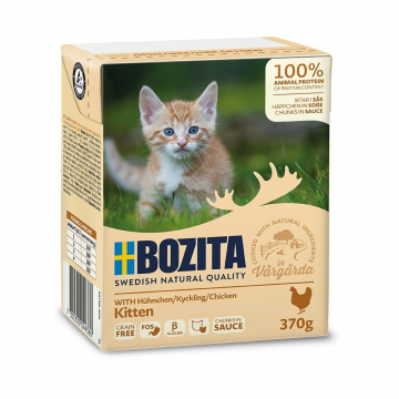 Bozita Cat Kitten kousky v omáčce s kuřecím, tetrapak 370 g