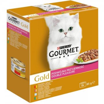 Gourmet Gold multipack (8ks) - směs dušených a grilovaných masových kousků