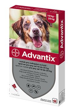 Advantix Spot On 1x2,5ml pro psy 10-25kg (1…