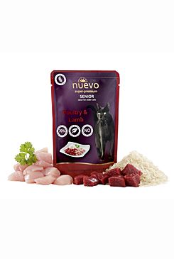 Nuevo kočka kapsa senior drůbeží a jehněčí s rýží 85g Nuevo kočka kapsa senior drůbeží a jehněčí s rýží 85g