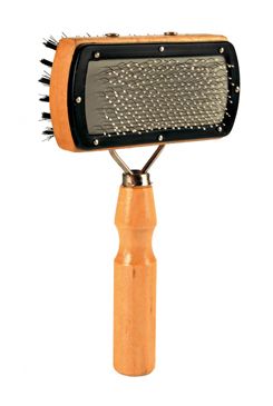 Kartáč dřevěný s drátky oboustr. žíně pes 18/10cm TR Kartáč dřevěný s drátky oboustr. žíně pes 18/10cm TR