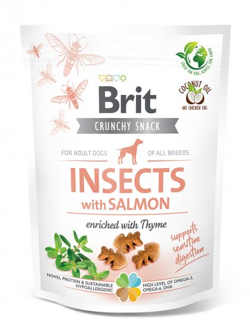 Brit Care Dog Crunchy Cracker Insects with Salmon…