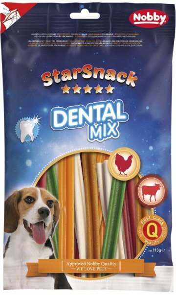 Nobby StarSnack Dental Mix dentální tyčinky 113g