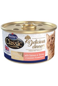 Butcher's Cat Class.Delic.Dinners losos+krevet konz85g Butcher's Cat Class.Delic.Dinners losos+krevet konz85g