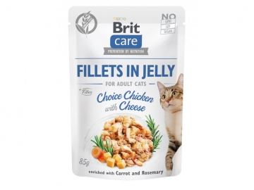 Brit Care Cat Fillets in Jelly Choice Chicken with Cheese 85g Brit Care Cat Fillets in Jelly Choice Chicken with Cheese 85g