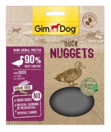 GIMDOG Superfood Duck Nuggets se zeleným čajem 55g GIMDOG Superfood Duck Nuggets se zeleným čajem 55g