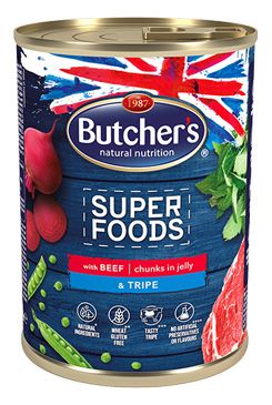 Butcher's Dog Superfood dršťky a hovězí konz. 400g Butcher's Dog Superfood dršťky a hovězí konz. 400g