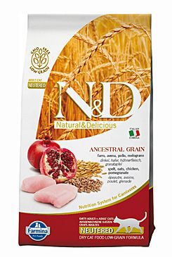 N&D LG CAT Neutered Chicken & Pomegranate 10kg