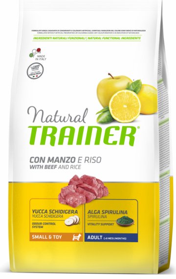 TRAINER Natural Small&Toy Adult Hovězí a rýže 800g