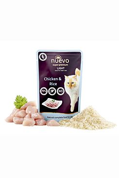 Nuevo kočka kapsa light kuřecí s rýží 85g Nuevo kočka kapsa light kuřecí s rýží 85g