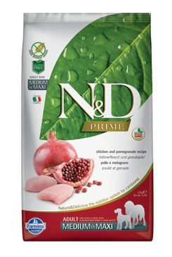 N&D PRIME DOG Adult M/L Chicken & Pomegranate 2,5kg N&D PRIME DOG Adult M/L Chicken & Pomegranate 2,5kg