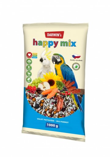 DARWIN's - velký papoušek happy mix 1kg