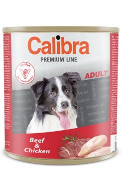 Calibra Dog Premium Adult konzerva hovězí a kuře 800g Calibra Dog Premium Adult konzerva hovězí a kuře 800g