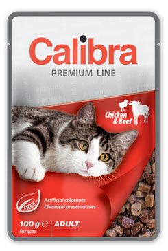 Calibra Cat kapsa Premium Adult Chicken & Beef 6x100g