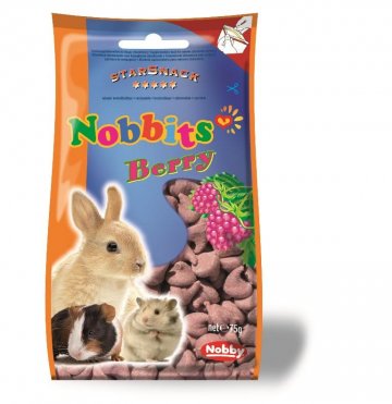 Nobby StarSnack Nobbits Berry pamlsky pro hlodavce plody 75g