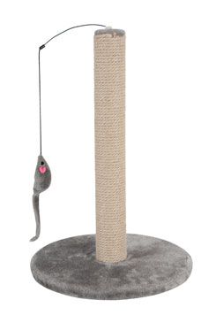 Škrabadlo sloupek s hračkou šedá 63cm Zolux Škrabadlo sloupek s hračkou šedá 63cm Zolux