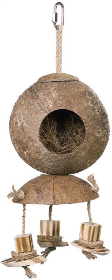 Nobby kokosový domek s dřev. prvky 34 x 11,5 cm Nobby kokosový domek s dřev. prvky 34 x 11,5 cm