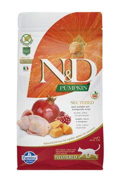 N&D Pumpkin CAT NEUTERED Quail & Pomegranate 5kg N&D Pumpkin CAT NEUTERED Quail & Pomegranate 5kg