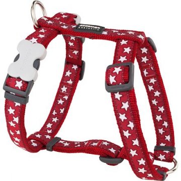 Postroj RD 15 mm x 36-54 cm - Stars White on Red