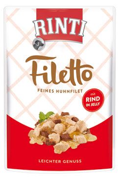 Rinti Dog Filetto kapsa kuře+hovězí v želé 100g Rinti Dog Filetto kapsa kuře+hovězí v želé 100g