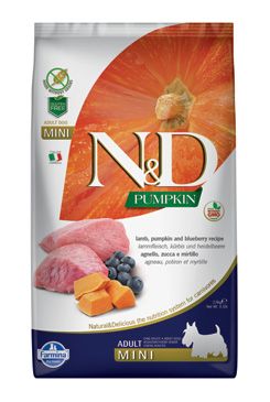 N&D Pumpkin DOG Adult Mini Lamb & Blueberry 7kg