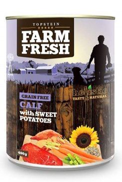 Farm Fresh Dog Calf with Sweet Potatoes konzerva 800g Farm Fresh Dog Calf with Sweet Potatoes konzerva 800g
