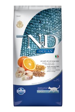 N&D OCEAN CAT LG Adult Codfish & Orange 10kg N&D OCEAN CAT LG Adult Codfish & Orange 10kg